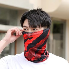 全臉防曬面罩 男 原紗錦綸 冰絲涼感透氣 戶外騎行防紫外線 護頸面紗