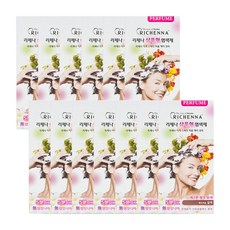 리체나 퍼퓸 새치전용 샴푸형 염색제, 부드러운 갈색, 13개