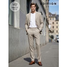 에디션 라이트 베이지 내추럴 스트레치 셋업 수트 (NEE2KG1953_NEE2PP1953_LBE)