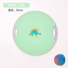 兒童運動器材 感統訓練 兒童彈彈圈拋接球 幼兒園感統訓練器材 家用親子健身運動彈力球, 【單人卡通款】劍龍 1盤+1球, 1個