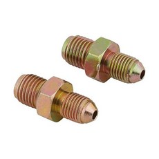 스피드웨이 모터스 남성 브레이크 어댑터 피팅 71624 인버티드 플레어에서 3 AN으로 골드 아연 도금 마감으로 부식 방지 레이스 클래식 일상 차량의 라인 적응에 이상적 한 쌍