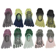 2024新款夏季漸變點膠瑜伽襪子防滑專業女五指襪普拉提襪分趾露背