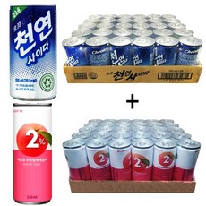 일화 천연사이다190ml(30캔) + 이프로 부족할때 복숭아240ml(30캔), 60개, 190ml