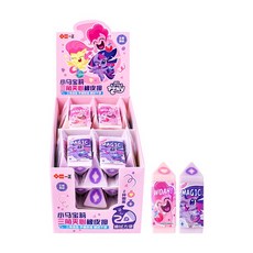 小馬寶莉三角夾心可切式橡皮擦 學習獎勵文具用品 可愛造型 擦拭乾淨, 1個, YZ330067小馬寶莉三角夾心橡皮擦, 粉色、紫色