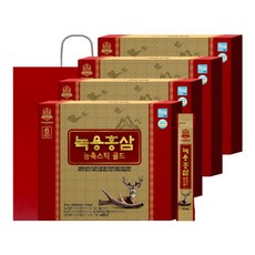 고려홍삼중앙회 녹용홍삼 농축스틱 골드 10ml x 30포 x 4박스(총 120포), 120개