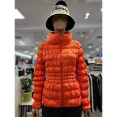 파사디골프 여성 P24WWJ752M 세련되고 가볍고 따뜻한 셔링주름 경량 패딩점퍼 오렌지