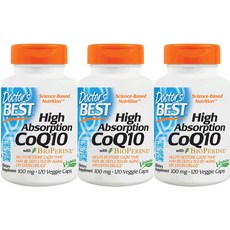 Doctor's BEST 高吸收輔酶Q10素食膠囊 100mg, 120顆, 3罐