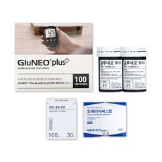 글루네오 플러스 혈당 시험지100매+알콜솜100매+채혈침100개, 1개