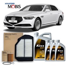 G90 3.8 가솔린 (19-21년식) 킥스합성유+순정필터세트 5W20, 1개