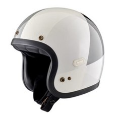 【極度風速】iRiE碳纖維復古安全帽 SUNDAE 芝麻戚風 - 輕量化復古風騎士安全帽, 灰白色