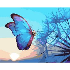 모모픽스페인팅 DIY명화그리기 60x75cm, 민들레 나비