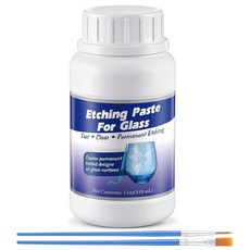 ElectricWise 11 OZ Glass Etch Starter Cream Kit for Intri고양이용e Designs Etching Art Paste DIY Craf