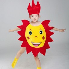 兒童演出服 太陽果蔬菜 幼兒園環保時裝 天氣造型衣服
