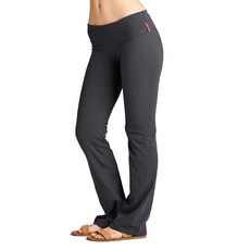 Active USA 레귤러 레그 스트레치 면 폴드 오버 운동 요가 팬츠 네이비