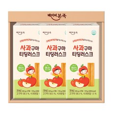 [베이비본죽] 티딩러스크 치발과자 3박스 (사과), 15개, 22g, 사과맛