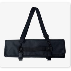 刀具收納包 牛津布便攜西餐刀收納袋 大容量摺疊餐具手提廚師包, 1個, 黑色