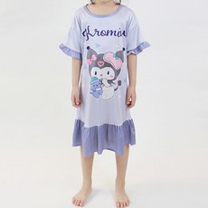 쪼꼬마미 프릴 산리오 시나모롤 쿠로미 마이멜로디 캐릭터 여름 아동 어린이 주니어 반팔 실내복 홈웨어 파자마 잠옷 원피스