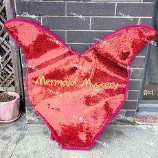 머메이드 핀백 오리발 다이빙 인어꼬리 프리다이빙, 레드 스팽글