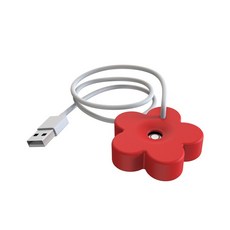 小花便攜迷你加濕器 USB補水噴霧器, 紅色, 1個