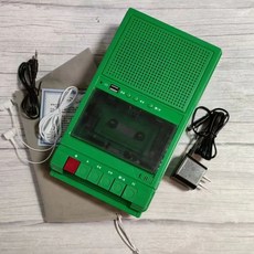 레트로 카세트 테이프 플레이어 USB 화이트, 상세페이지 참고, 2. 녹색
