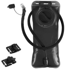 하이드레이션 블래더 2리터 단열 슬리브가 있는 누출 방지 물통 BPA 프리 군용 물 보관 백 팩 교체 자전거 하이킹 캠핑 사냥 달리기에 적합, 2L-블랙