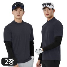 디퍼디 남성 프리미엄 냉감 반목 쿨티 쿨토시 일체형 티셔츠 스포츠 골프웨어 등산 작업복 2장세트