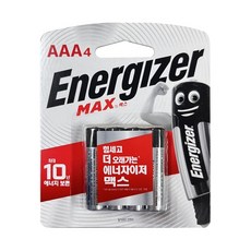 제오오스토어 알카라인 건전지 맥스 AAA 4개입 리모컨용 휴대용 의료기기배터리 카메라용