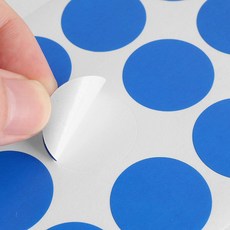 스티커 단색스티커 컬러 원형 매세트 (25mm) 블루pys1582