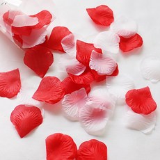 꿈처럼 플라워샤워 브라이덜샤워 웨딩촬영 꽃잎 1000장, 1개, 화이트+레드