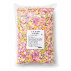 슈가스프링클] 스위트 플라워 꽃모양 스프링클 데이지 데코레이션 1kg 대용량, 2개