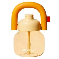 차코랩 휴대용 스토로 투명 텀블러 1150ml, 옐로, 1개