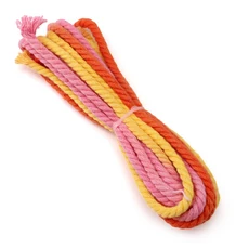 3M/lot 3.5mm 그라데이션 컬러 3가닥 면 로프 의류 봉제 홈 장식 DIY 수제 공예 액세서리 제작용, 01 빠른  Mainland, 12 12