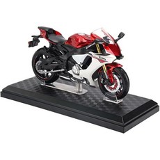 11461048 다이캐스트 모형 미니어처 모델 바이크 컬렉터 합금 컬렉션 선물 1 12에 적합한 야마하 YZF‑R1 컴퓨터 데스크톱 오너먼트 Red, 레드/XL