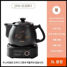 전기 겸 달임기 약탕기 가정용 홍삼제조 도자기+304스텐 무선 포트 탕약 추출기 대용량, 3L노브