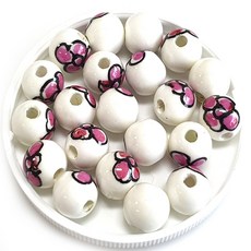 ALL 원석알 10mm 세라믹 팔찌원석 한팩 20알 컬러선택, 체리꽃