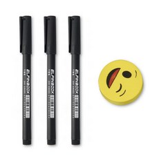 可擦筆 易飛極細桌面白板筆 細頭超細0.5-0.7mm 可擦筆 小號託福兒童特細GRE5, 1個, 0.7黑藍紅各一支+板擦