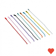 패션목걸이 무광 컬러볼 체인 군번줄 부자재 키링 줄 12cm, 블랙