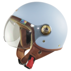 【NINJA】醺砂飛行帽 飛行帽 gogoro帽 消光 霧面 半罩 3/4罩 軟耳邊 安全帽, 冰河藍