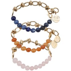 바이얼로나 비즈 체인 링크 브레이슬릿 세트 3p