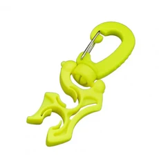 831C 스쿠버 다이빙 문어 리테이너 두 번째 웨빙 마우스피스 홀더 클립 백플레이트, 02 Yellow