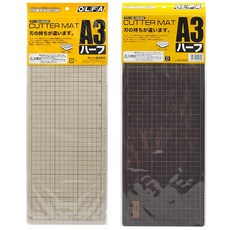 又敗家@OLFA日本再生素材雙面灰褐/黑半A3切割墊206B裁切墊17x45mm防滑墊桌墊美工墊工藝墊, 灰褐/黑