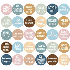 OUT 아웃us 교실 바닥 스티커 15.2cm(6인치) 라인업 스팟 영감을 주는 자체 접착 비닐 데칼 벽 도트 부착 유치원 초등학교 교사용 30개(블랙) 192338, 보헤미안