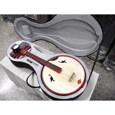 張長合 中阮 紅木 鋼品 缺角 阮弦 阮琴 (附琴盒撥片), 1個