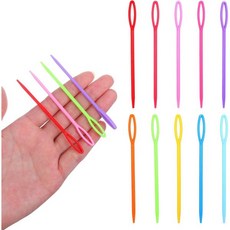 DOPENSPI 100PCS 플라스틱 실 바늘 바느질용 대형 눈 코바늘 뜨개질 태피스트리 화려한 안전 바느질이 DIY 바느질 수제 공예품에 적용됩니다 2.1인치, 2.1in