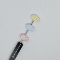 볼펜꾸미기 볼꾸 동대문 꾸미기 DIY 캐릭터 알록달록 물고기 피쉬 아쿠아리움 미니 붕어빵, 복숭아, 1개