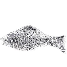 물고기모형 유리 조각상 재물운 장식 풍수지리 개업선물, 1개, 스몰 투명