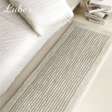 루보르 빨아쓰는 극세사 러그 모던 주방 침실 대형 매트, 그레이 라인