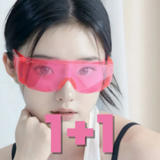 플로우샵 컬러 고글 보안경 워터 밤 페스티벌 흠뻑 쇼 물총 눈 보호 방수 방풍 투명 핑크, 투명+핫핑크, 2개