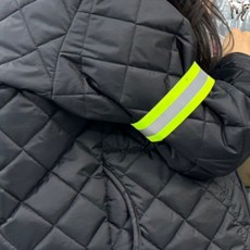 꿀이맘쓰리 공사장 형광띠 한줄 그린 암밴드