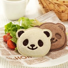 샌드위치틀 식빵틀 식빵커터 곰돌이식빵틀 샌드위치식빵틀 미니 모양 팬다식빵틀 1세트